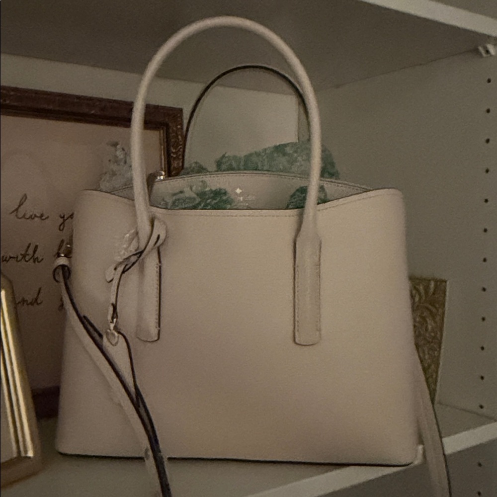 Kate Spade Structured Satchel Margot with removable strap 
New w Tag- parchment